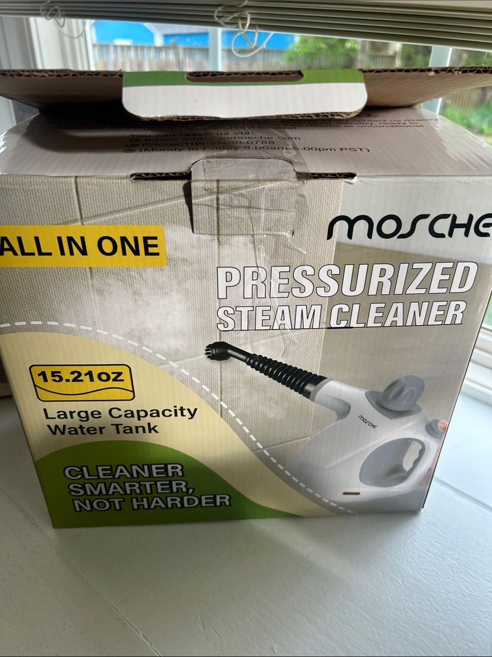 Mosche Handheld Steam Cleaner - White/Gray - Picture 3 of 6